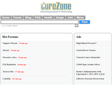 Tablet Screenshot of curezone.info