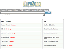 Tablet Screenshot of curezone.org